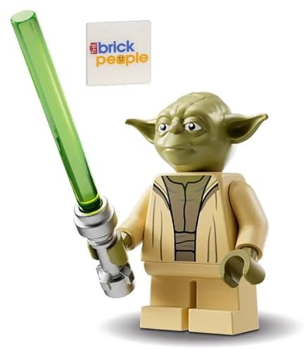 LEGO Star Wars - Yoda Minifigur mit Lichtschwert und Gehstock