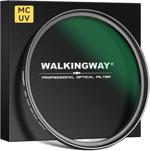 Walking Way 62 mm MC UV Lens Protection Filter Slim UV Lens Filter HD Optical Glass Aluminum Alloy Made 28 Layer Nano-Coatings Camera Ultraviolet Filter Water Repellent Scratch Resistant