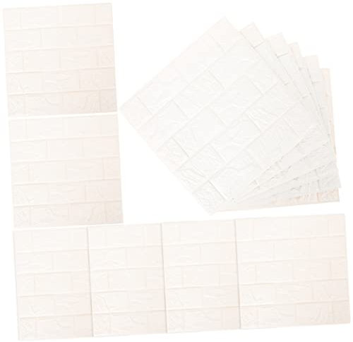ORFOFE Ziegel- - Selbstklebendes Aufkleber-set 12 Stück 3d-ziegel-wandaufkleber Für Die Renovierung Von Häusern Kein Kleben