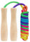 Flintronic Sprungseil Kinder, Verstellbare Springseil Kinder mit Holzgriff und Regenbogen-Springseil für Männer Frauen Kinder Fitness Training Spiel,Knochenentwicklung zu fördern, 250cm