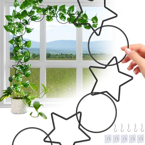 XANGNIER 18 Stück Kettenspalier für Kletterpflanzen, Rankgitter für drinnen und draußen, Rankhilfe für Topfpflanzen, Zimmerpflanzen-Zubehör für Kletterpflanzen, für Monstera, Pothos, Efeu, Glyzinie