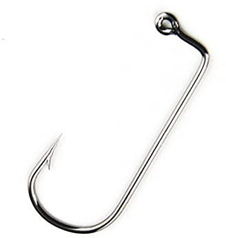 [100 stücke] Hoher Kohlenstoffstahl 90 Grad Schaft Bent Saltwater Jig Haken # 6 ~ # 6/0(Size 4 100pcs)