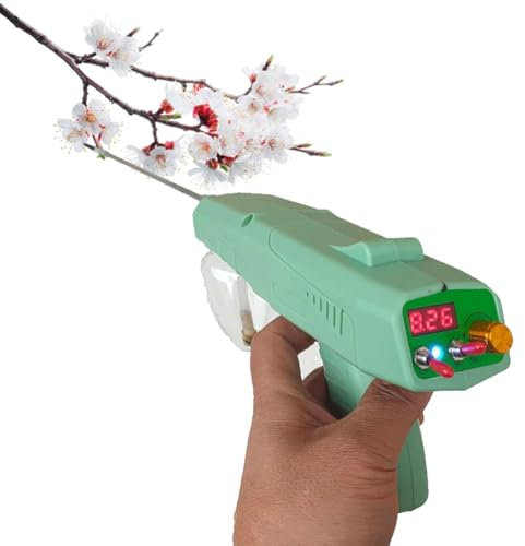 XGHDPBM Electric Pollinator, Fruit Tree Pollen Pollinator Sprayer, Point Flower Spray Pollination with Temperature Display, Adjustable Distance for Gardens, Farm, Peach Pear Kiwi Pollen