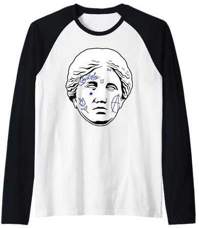 Emo-Statue Gesichtstatue Tattoo Raglan