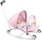 Balancín para bebé, columpio para bebé con función reclinable, columpio para bebé con colgante de juguete, asiento con respaldo ajustable (rosa-B)