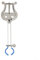 Metallischer Notenständer für Trompete Lyre Essential Marching Notenständer für Musiker überall (Silber)