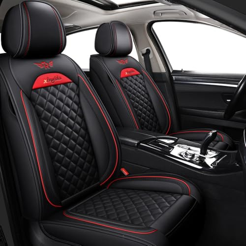 Romanbin Autositzbezug Für BMW X1 X2 X3 X4 X5 X5M X6 Schwarz | Komplettset 5-Sitze Autositzbezügen Leder Autositzbezüge Porosität Sitzbezüge Vorne und Hinten Sitzschoner