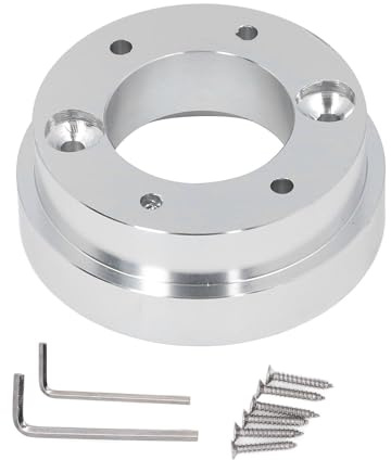 CHEOTIME 70mm Steering Wheel Adapter Plate, Aluminum Steering Wheel Socket Ring for Logitech G29 G920 G923 Gaming Steering Wheel Hub Plate for Racing Game (Sliver)