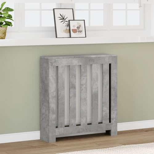 Solivagant Cache-radiateur Gris béton 78x20x82 cm Bois d'ingénierie,(10.6 KG)