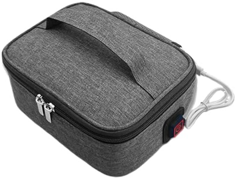 Lunch Box Warmer - Aluminium Foil, 8.27x6.5x2.95in, Electric Food Heater 3-Time | Insulated Portable Meal Warmer, USB Lunch Box Heater For Men, Women, Car, Truck, Work, Travel, Camping, Outdoor Picnic