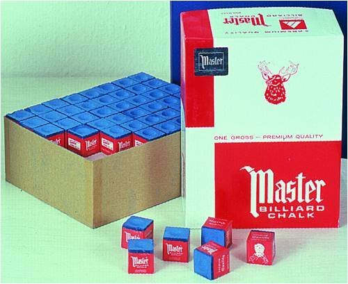 GamePoint Original USA Billardkreide Master blau, 144 Stück im Karton