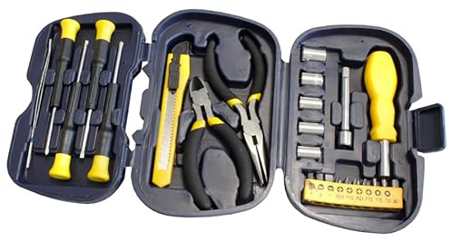 25 tlg. Werkzeugkoffer Werkzeugeset Zangen Bits