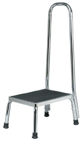 Homecraft Escabeau De Sécurité Antidérapant, Avec Poignée Pour Salle de Bain, Cuisine, Sol Glissant, Argent