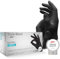 Guanti in nitrile nero, 100 pezzi/scatola, taglia S, senza polvere, stile nero by Med-Comfort: guanti monouso in nitrile disponibili nelle taglie XS, S, M, L, XL, XXL