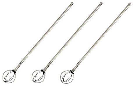 Norpro 8.25 Stainless Steel Mini Cocktail Mixing Whisk w/ Long Handle (3-Pack)