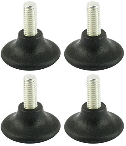 sourcing map 4 STK Stellfuß M8 x 20 mm Gewinde 37 mm Kopf Möbel gleiten Ebene Fuß Einstellbar