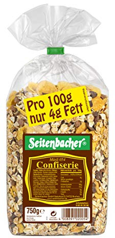 Seitenbacher Müsli Confiserie I Fettgehalt nur 4% I Schokolade I Vollkorn I 1er Pack (1x 750g)