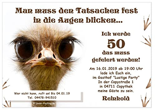 Unser-Festtag Einladungskarten zum Geburtstag Erwachsene, Mann Frau - für jedes Alter Wunschalter 70 Stück