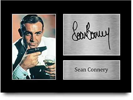 HWC Trading Sean Connery A4 Ungerahmt Signiert Gedruckt Autogramme Bild Druck-Fotoanzeige Geschenk Für James Bond Filmfans