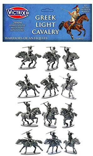 Unbekannt Victrix VXA032 - Griechische Leichte Kavallerie - 12 Figuren Set - 28mm Plastikminiaturen - Krieger der Antike
