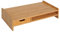 HOMCOM Monitor Soporte de Bambú Elevador de Pantallas Mesa de Ordenador Portátil Organizador de Escritorio 49x25,5x11,5 cm