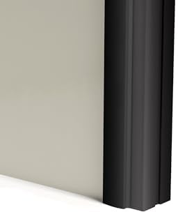 HOMEWELL - Profilé poignée aluminium Styldoor pour portes de placard coulissant d'ép. 19mm, noir mat, longueur 2.55m