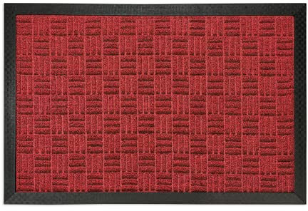 deco-mat Fußmatte für Außen + Innen 45 x 75 cm, Rot - rutschfeste, wetterfeste Türmatte mit robusten Borsten - Outdoor Schmutzfangmatte für außen