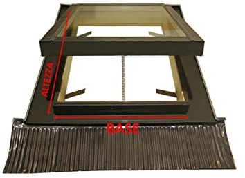 Finestra da tetto/Lucernario Elettrico per apertura a distanza con motore 220 volt. Finestra ideale dove non è possibile l'apertura manualmente. (90 x 50 Base x Altezza)