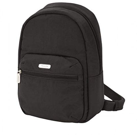 Travelon: Essentials – Diebstahlschutz-Rucksack, Schwarz, 8 W x 12 H x 4.5 D