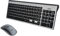 ADJ Platinum KW10 Set Tastiera Multimediale e Mouse Wireless, Layout Italiano QWERTY, per PC/Laptop/Notebook Windows, Tasti Silenziosi, Senza Fili, 102 Tasti, Mouse Ergonomico 1600 DPI, Silver/Nero