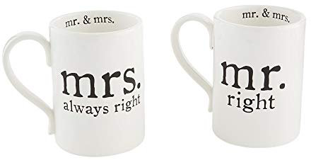 Juego de tazas MR. & MRS. Right