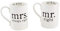Juego de tazas MR. & MRS. Right