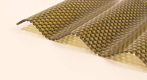 Highlux® Acrylglas-Profilplatte Wellplatte Lichtplatte, 3mm Stark, Sinus 76/18, bronce bronze, Wabe 1045mm x 3000mm