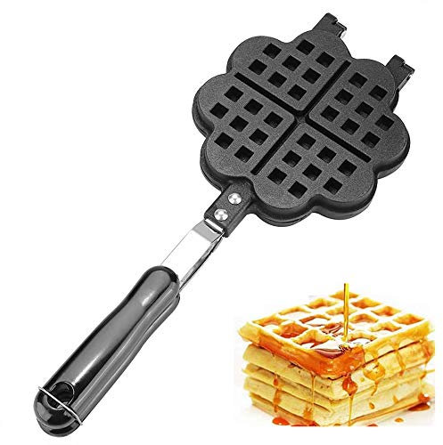 Yajun Non-Stick Waffles Maker Mold Cake Pan Muffins Cookie Mould Bakeware Stove Waffle Maker Machine Tools,L