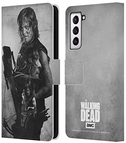 Head Case Designs Offizielle AMC The Walking Dead Daryl Doppelte Aussetzung Leder-Wallet-Hülle Kompatibel mit Samsung Galaxy S21 5G