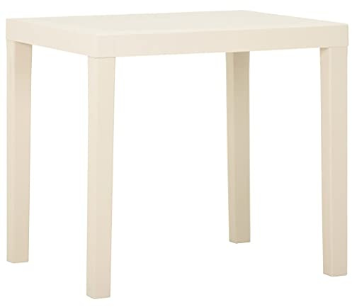 vidaXL Gartentisch Weiß 79x65x72 cm Kunststoff