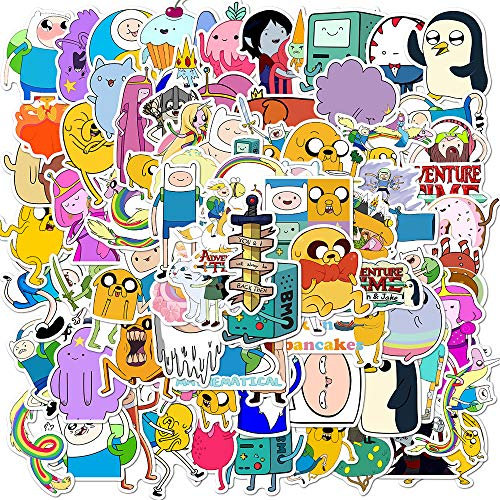 Adventure Time Aufkleber für Laptop(100 PCS),Geschenk für Kinder Teens Erwachsene Mädchen Jungen,Wasserdichte Cartoon Aufkleber für Wasserflaschen,Vinyl Stickers für Scrapbook,Skateboard
