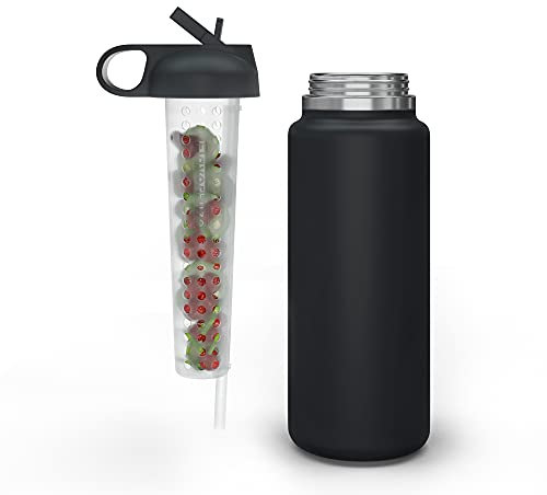 FlavorFuze Straw - Fruit Infuser Attachment, Compatible with Hydro Flask Straw Lids for 32 and 40 Ounce Wide Mouth Bottles (Infuser Only)