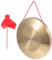 Generic Gong avec maillet 22 cm Tam Tam Gong Instrument de percussion chinois traditionnel Cuivre décoratif Chau- Gong pour la maison, le bureau Doré