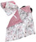 TupTam 2er Set Baby Decken Einschlagdecke 85x85 cm für Autositz Babyschale Babydecke Wiegendecke Minky Baumwolle, Farbe: Rose/Rosa, Größe: Herbst/Winter - 85 cm x 85 cm