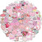 PRETTYSUNSHINE 100 Stück Wasserfest Aufkleber, Aesthetic Rosa Sticker Decals, Trendy Vinyl Vsco Stickers für Laptop Handyhülle Koffer Helm Motorrad Computer Skateboard Snowboard Auto Fahrrad MacBook