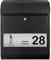 banjado® Briefkasten personalisiert mit graviertem Namensschild in Silber/Briefkasten schwarz 39x47x14cm / Briefkasten mit Hausnummer, Namen & Motiv Leuchtturm/Briefkasten mit Zeitungsfach