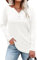 WNEEDU Women's Henley Tops Long Sleeve Button V Neck Shirts Loose T-Shirts Tunic Blouse
