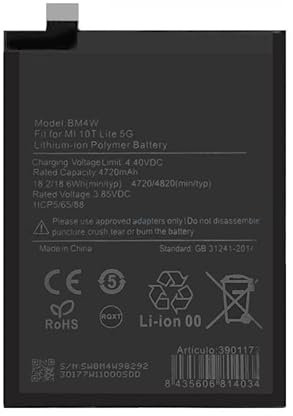 Batería BM4W Compatible con Xiaomi Mi 10T Lite 5G / Redmi Note 9 Pro 5G M2007J17G 4820mAh