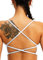 TZLDN Sport BH Rückenfrei Damen Gepolstert Bustier Cross Back Gym Yoga Push up Bra Crop Top Sport Oberteile ohne bügel C01 Weiß M
