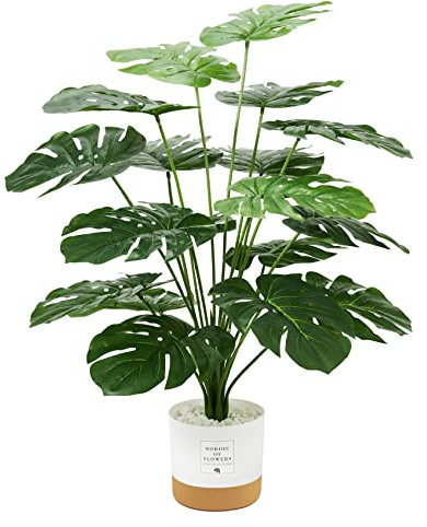 Guheake 66 cm künstliche Pflanzen, groß, Tropische Palme, künstliche Monstera, Kunstpflanze, Baum mit Topf für Zuhause, Büro, Wohnzimmer, Dekoration, Innenbereich