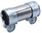 SHLPDFM Abrazadera doble para tubo de escape, diámetro 45 mm x 125 mm