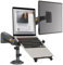 NB North Bayou Doble Soporte de Monitor, Brazo de Resorte de Aire Apoyo Pantallas de 17-27 Pulgadas y Computadora Portátil de 10-17'' Carga 9kg VESA 75/100 H180-FP