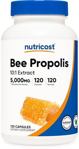 Nutricost Bee Propolis Extract 120 Capsules for 120 Servings Per Bottle - Gluten Free and GMO Free, Vegetarian Dietary Supplement