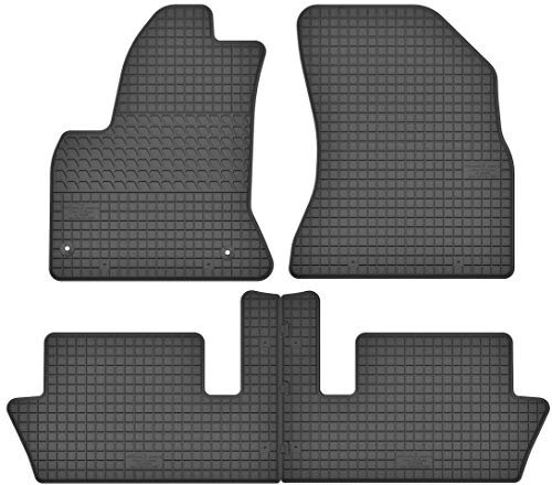 Maßgefertigte Auto Gummimatten, kompatibel mit Citroen C4 Picasso 5 Personen von 2006 bis 2013-4 teilige Gummifußmatten Set, Geruchlos & Abriebfest, Hochwertige Fußmatte Auto Accessoires